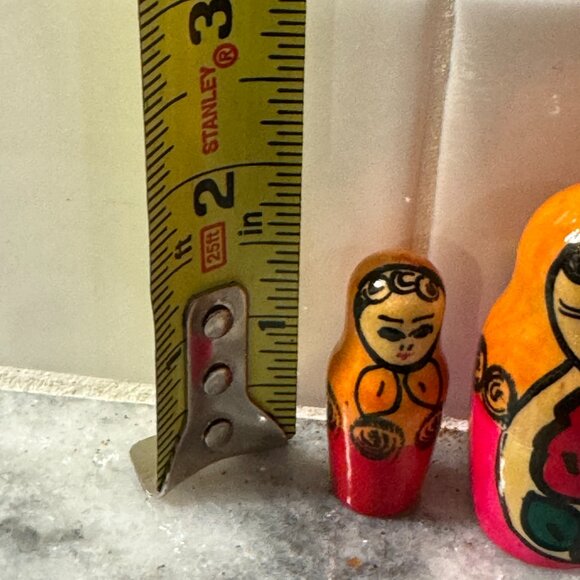 Vintage Russian Nesting Dolls 1990s Set 8 Hand-Painted Matryoshka Stacking rare - Picture 12 of 16